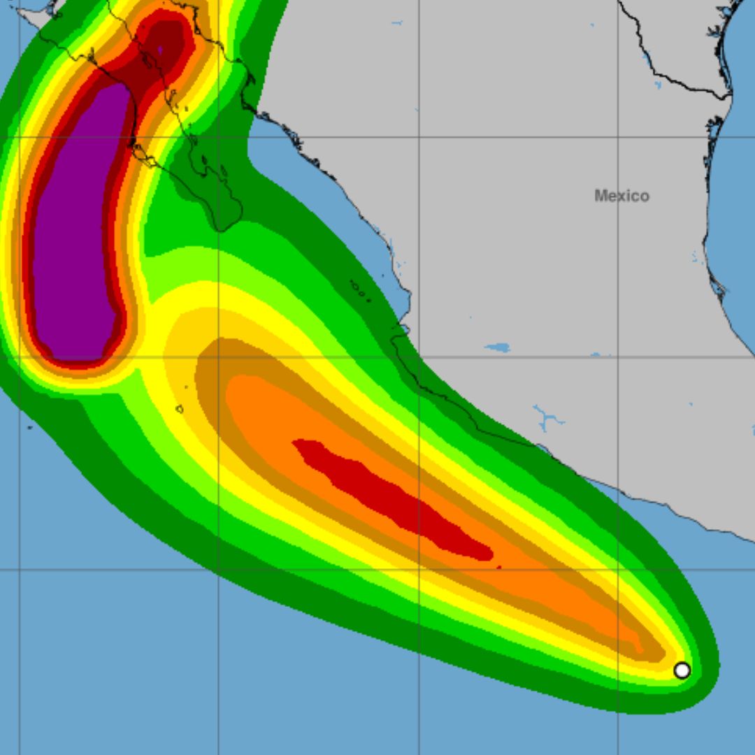 Depresión Tropical 18-E se Encamina a Convertirse en Rachel Frente a las Costas de México